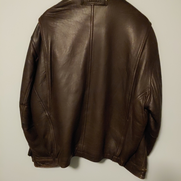 Nautica Mens Brown Leather Jacket - Picture 10 of 13